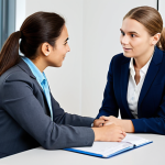 **

"A professional mental health counselor, fully clothed in modest business attire, in a bright and modern office setting, consulting with a young adult client. The counselor is actively listening, showing empathy and understanding. Safe for work, appropriate content, perfect anatomy, natural proportions, family-friendly, professional photography, high quality, well-formed hands, proper finger count, natural pose."

**