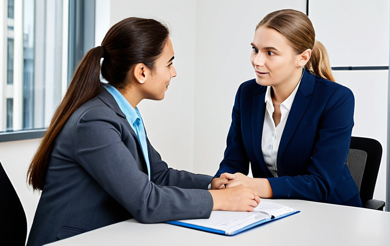**

"A professional mental health counselor, fully clothed in modest business attire, in a bright and modern office setting, consulting with a young adult client. The counselor is actively listening, showing empathy and understanding. Safe for work, appropriate content, perfect anatomy, natural proportions, family-friendly, professional photography, high quality, well-formed hands, proper finger count, natural pose."

**