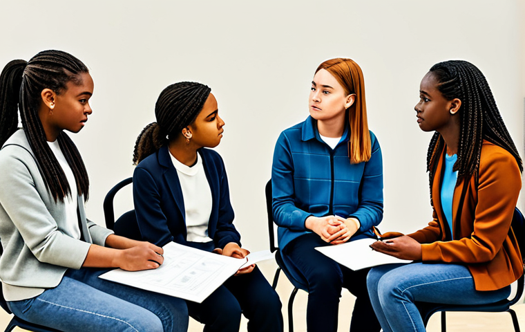 청소년상담사 직업 만족도를 높이는 요인 - **

A group of fully clothed teenage boys participating in a team-building exercise outdoors, led by...