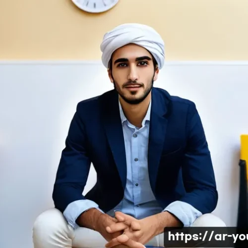 청소년상담사 직업 안정성 평가 - **Prompt:** A modern, brightly lit counseling office in a contemporary university setting in an Arab...