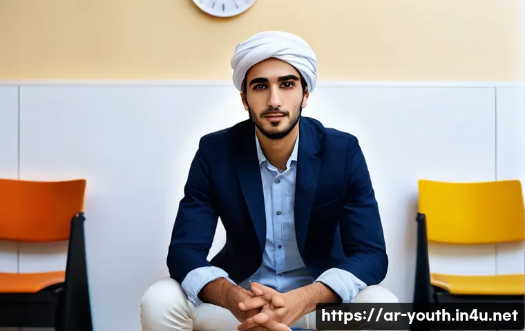 청소년상담사 직업 안정성 평가 - **Prompt:** A modern, brightly lit counseling office in a contemporary university setting in an Arab...