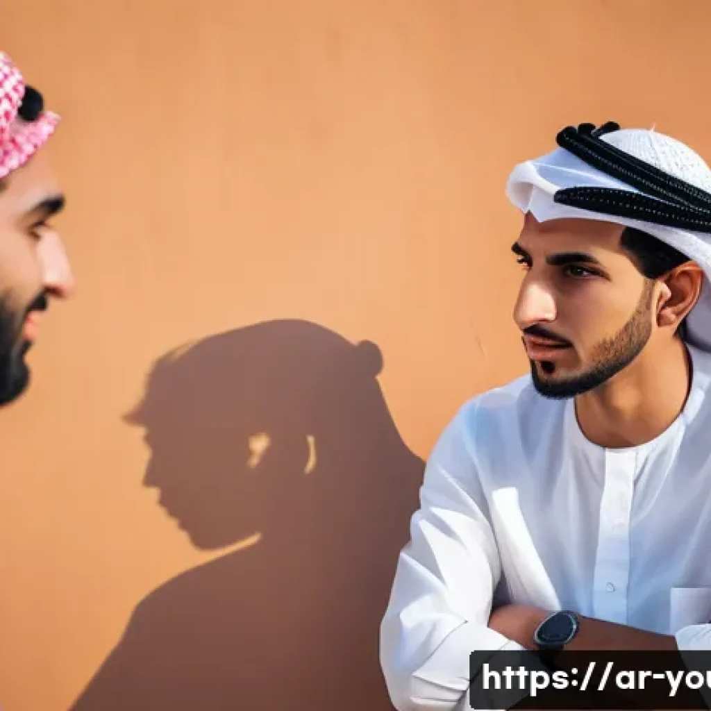 청소년상담사 자격증과 실습의 관계 - A compassionate young Arabic male counselor attentively listening to a diverse group of Arab youth i...