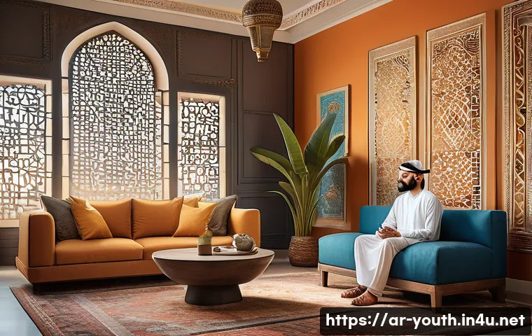 청소년상담사와 관련된 최신 논문 리뷰 - A warm, modern counseling room in a Middle Eastern setting, featuring a young Arab male adolescent w...