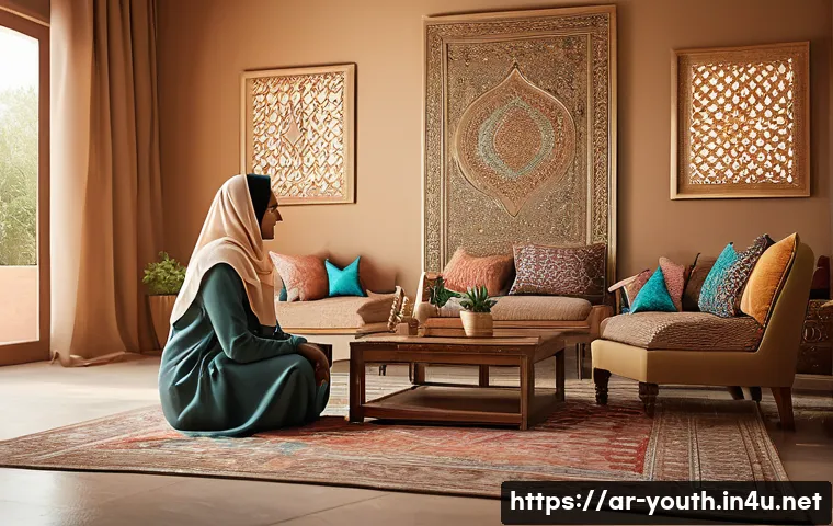 청소년상담사 실습 경험담 모음 - A compassionate Arabic female counselor sitting in a modern, warmly lit counseling room with soft cu...